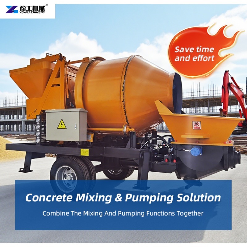 Высокоэффективный бетононасос  – обзор и цена Concrete Mixer Machine