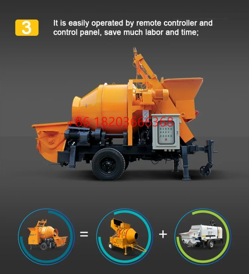 Индивидуальный бетононасос-мик – обзор и цена Concrete Mixer Machine