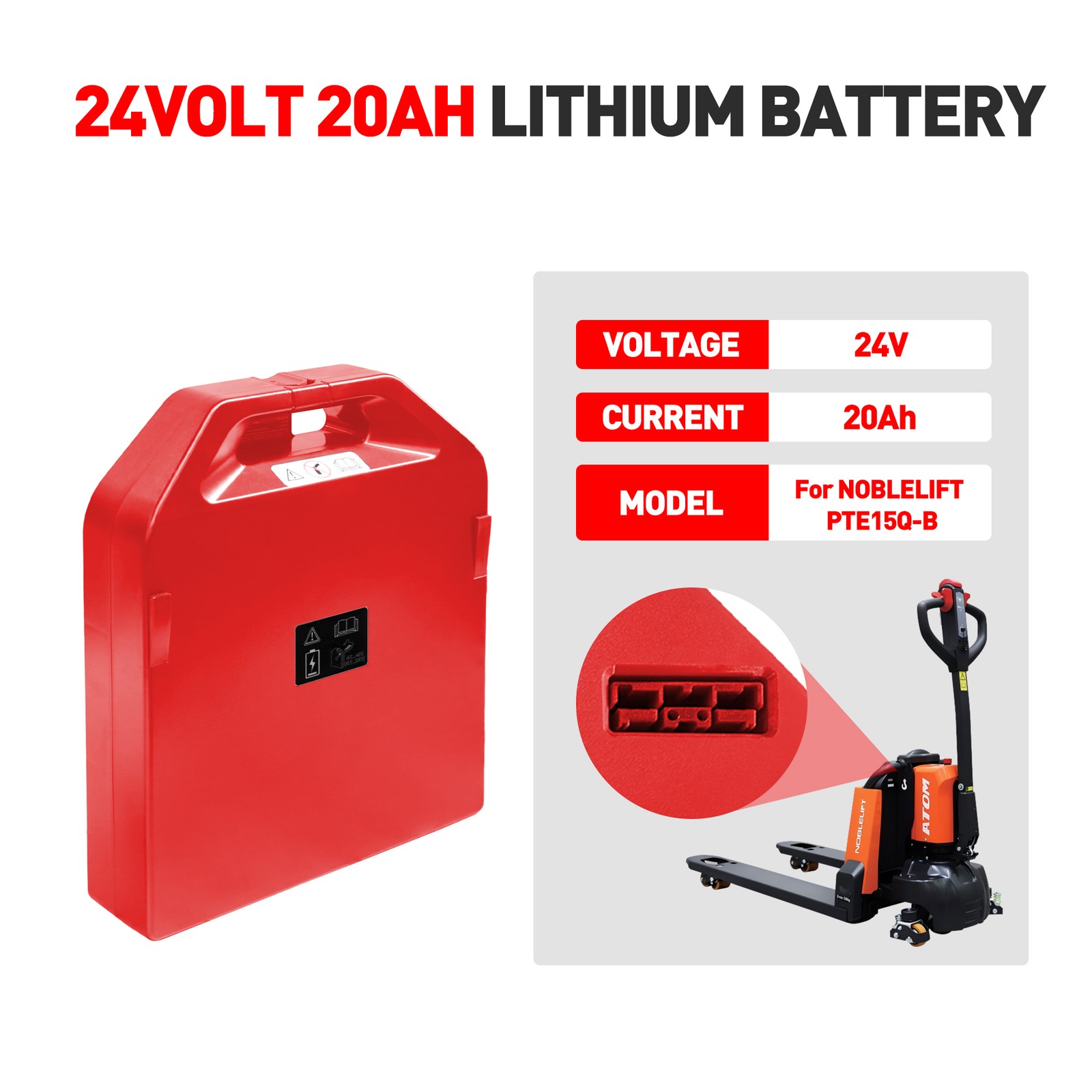 Литиевая батарея 24 В, 20 Ач д – обзор и цена Electric Pallet Jack